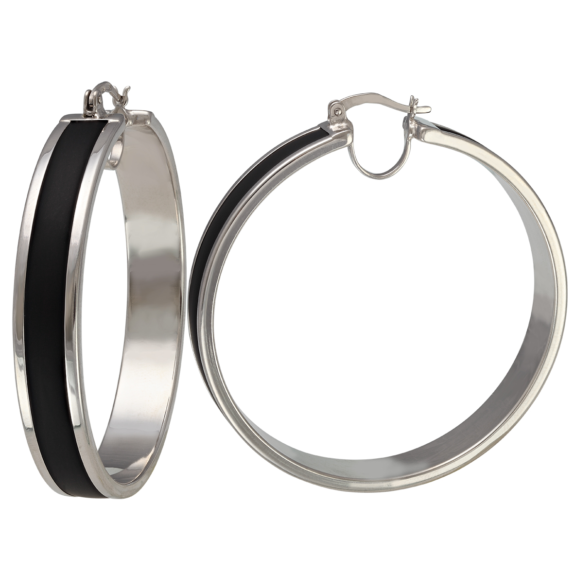 

Серебряные серьги-кольца с каучуком Tango Jewellery Company 930019С
