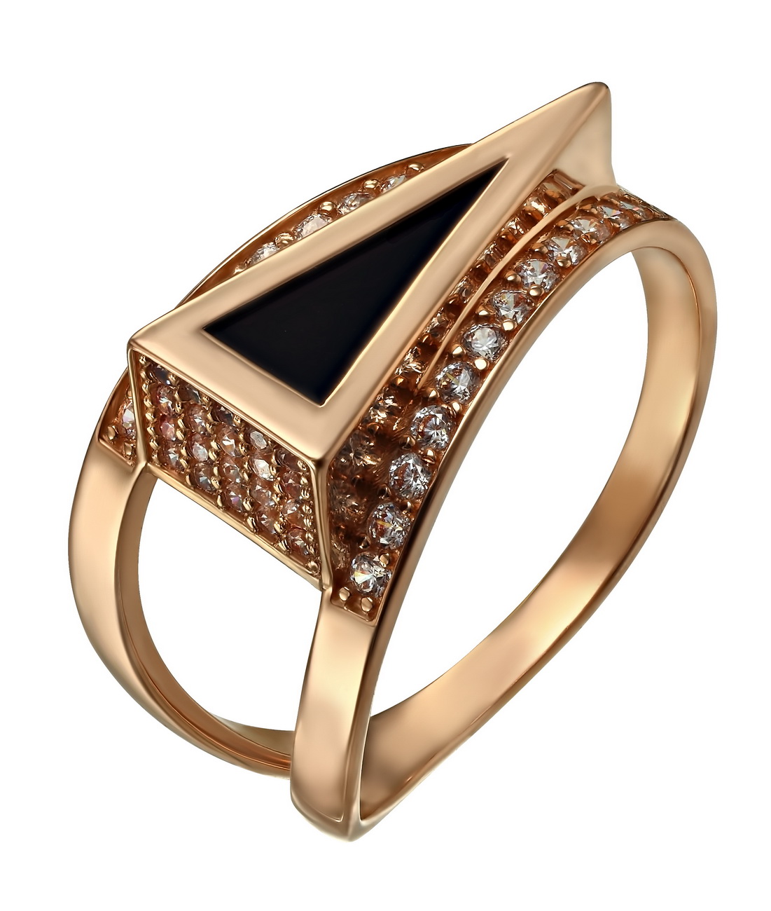

Золотое кольцо с агатом и фианитами Tango Jewellery Company 369600 размер 18