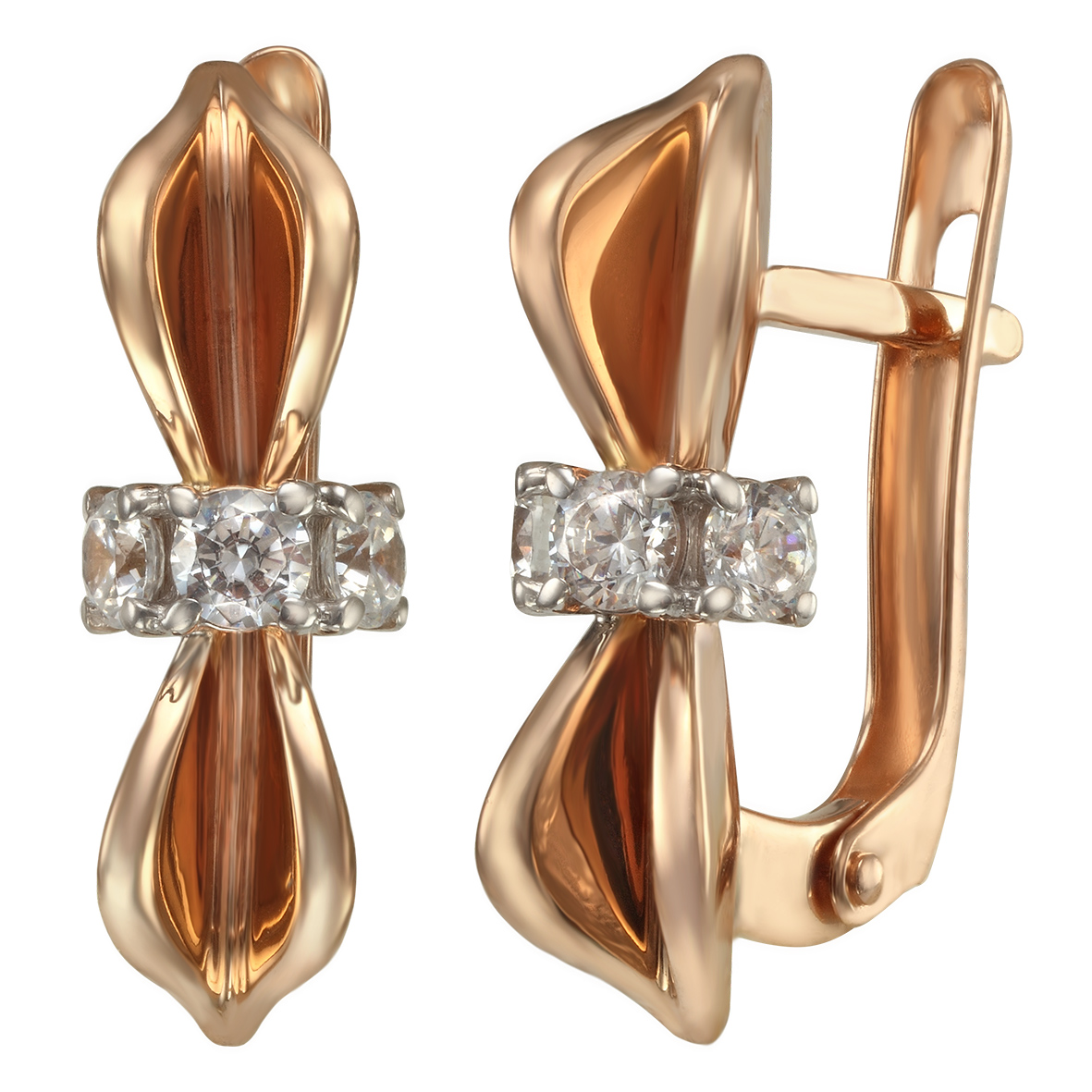 

Золотые серьги с фианитами Tango Jewellery Company 430936