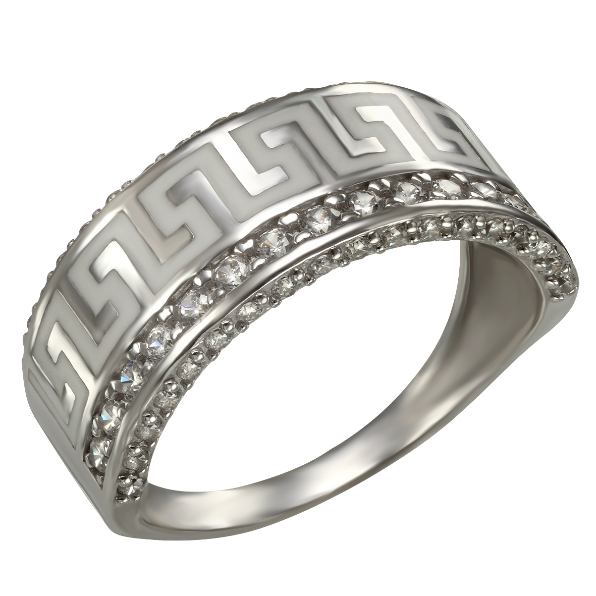 

Серебряное кольцо с фианитами и эмалью Tango Jewellery Company 380158А размер 19.5