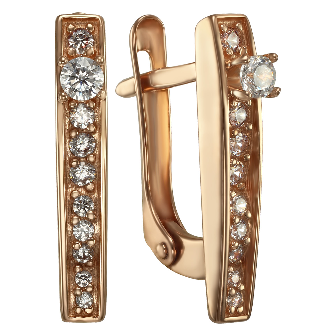 

Золотые серьги с фианитами Tango Jewellery Company 420317