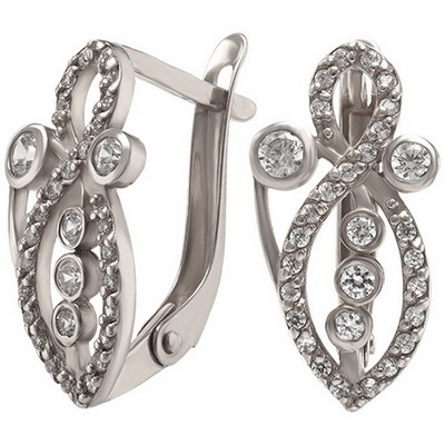 

Серебряные серьги с фианитами Tango Jewellery Company 420929С