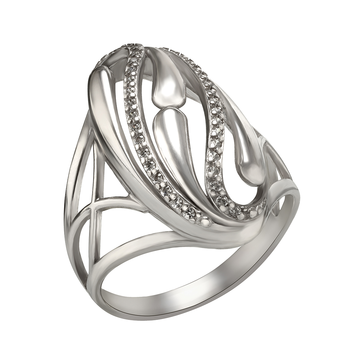 

Серебряное кольцо с фианитами Tango Jewellery Company 380082С размер 17.5