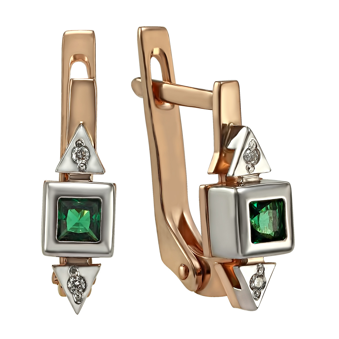 

Золотые серьги с бриллиантами и изумрудами Tango Jewellery Company 772350