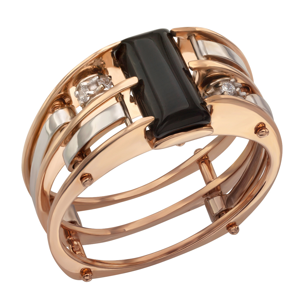 

Золотое кольцо с агатом и фианитами Tango Jewellery Company 379622 размер 20.5