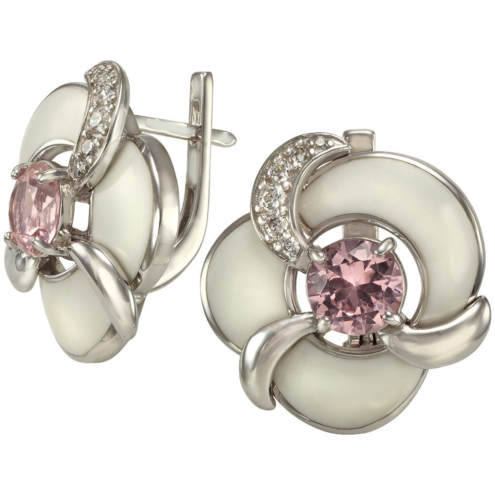 

Серебряные серьги с фианитами и эмалью Tango Jewellery Company 430869А