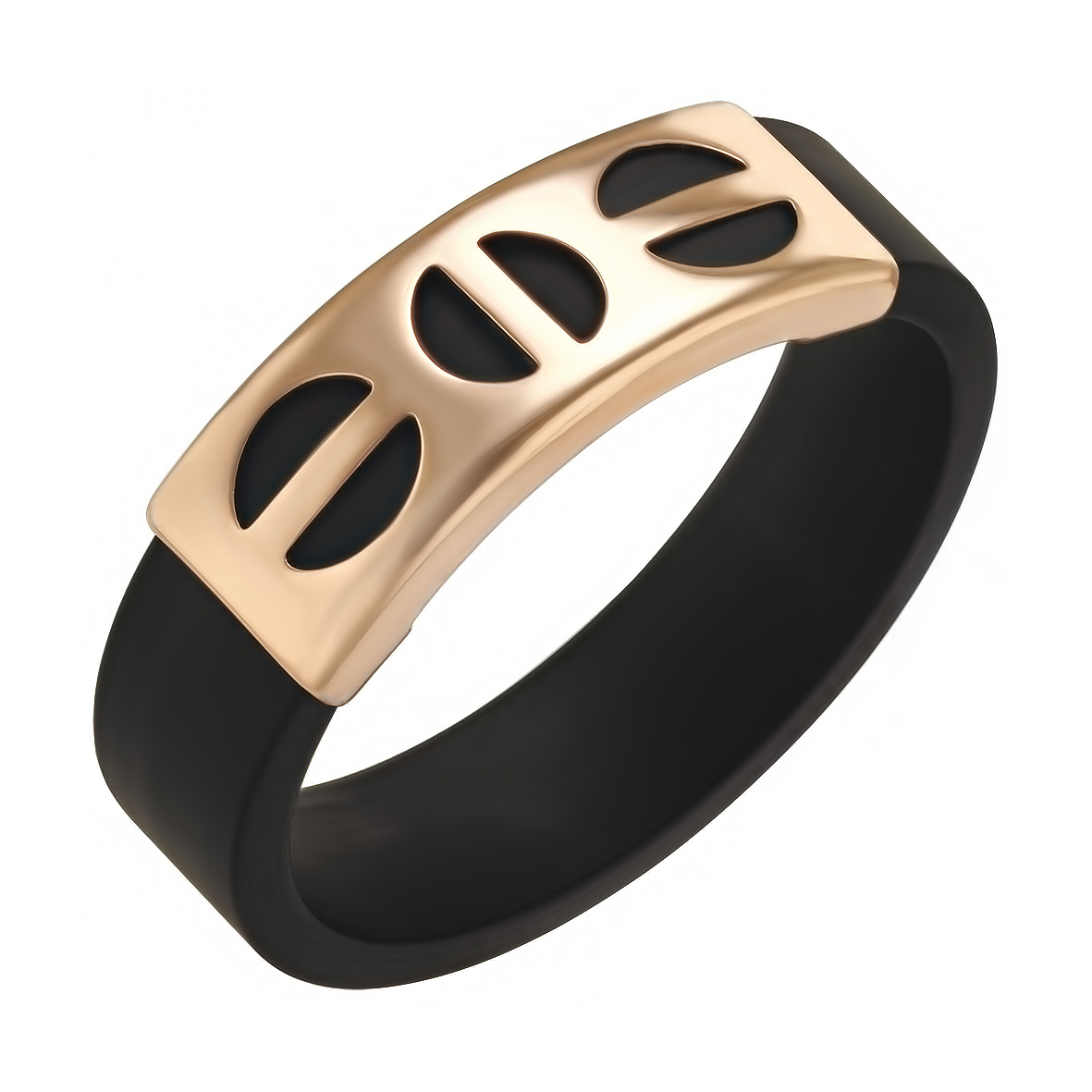 

Кольцо из золота с каучуком Tango Jewellery Company 900631 размер 19