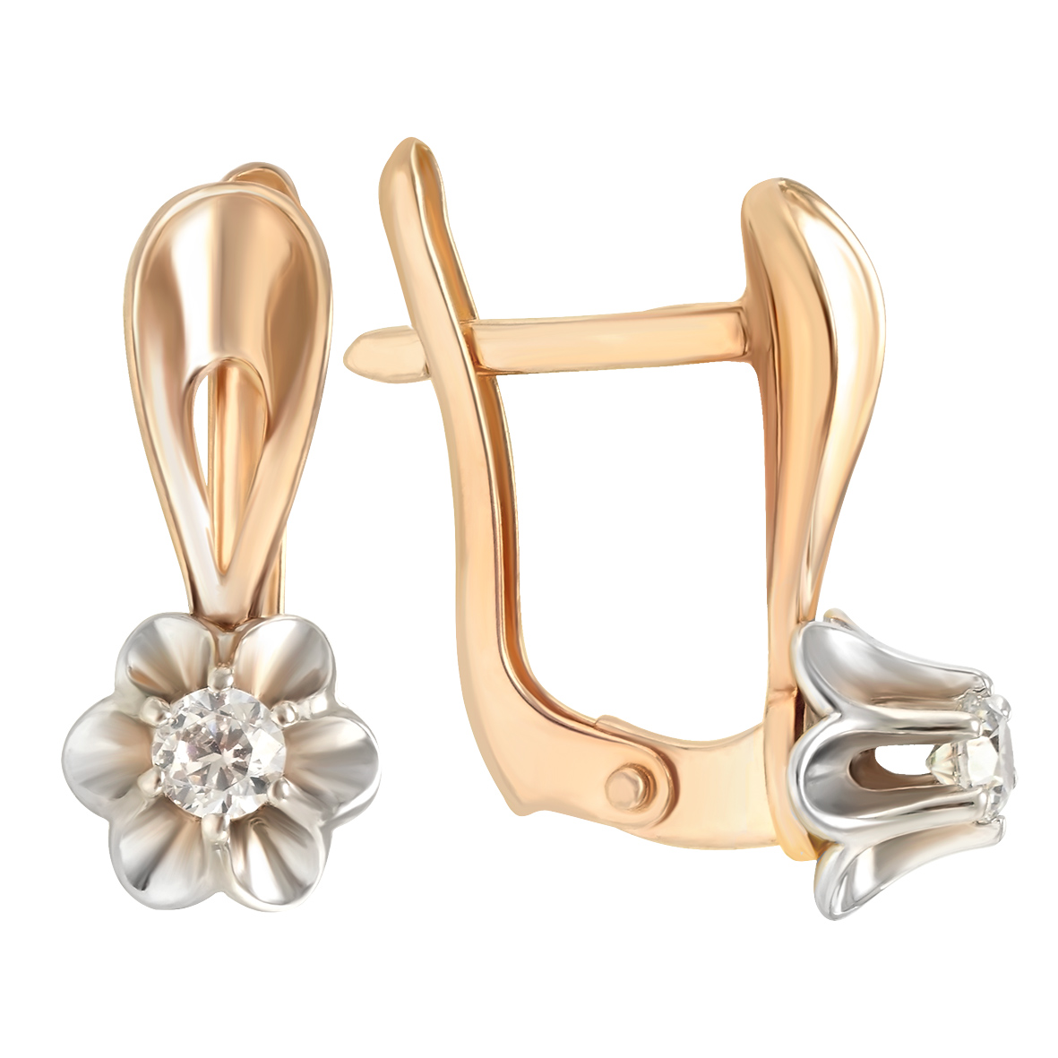 

Золотые серьги с фианитом Tango Jewellery Company 430855