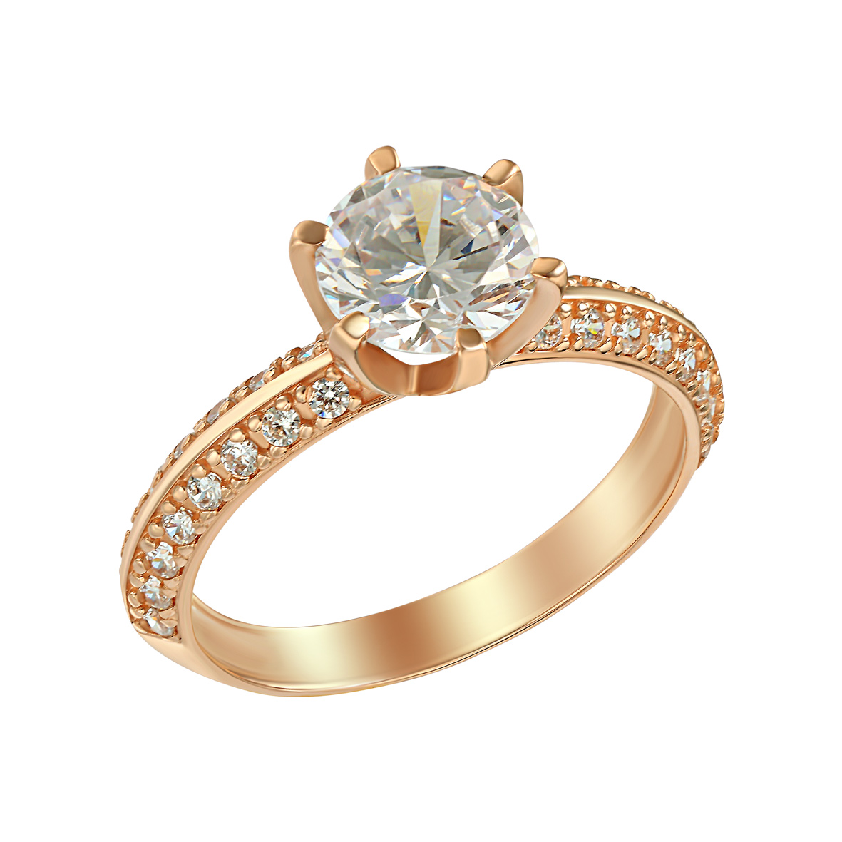 

Золотое кольцо с фианитами Tango Jewellery Company 380181 размер 22
