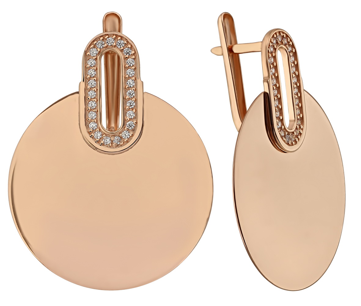 

Золотые серьги с фианитами Tango Jewellery Company 420414