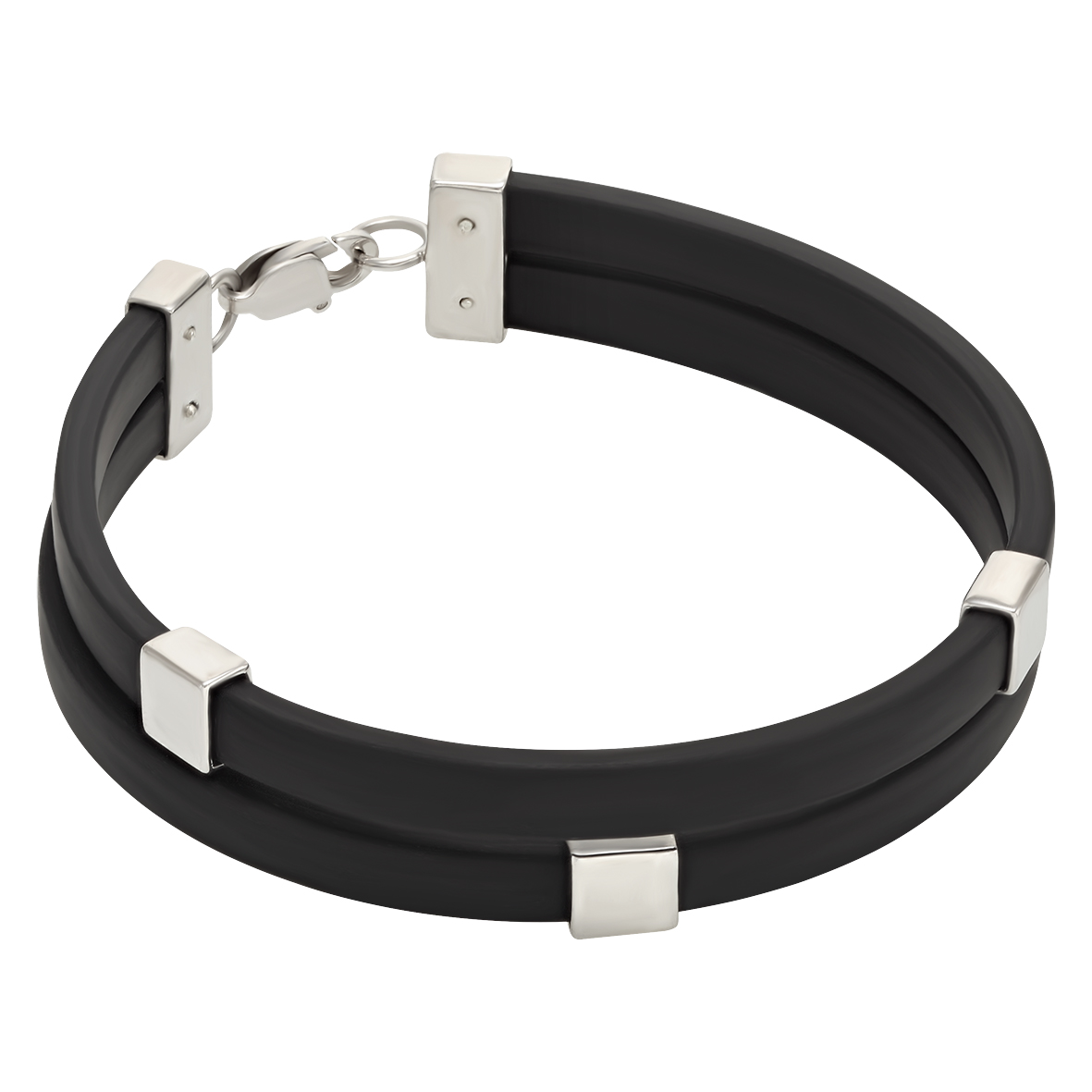 

Браслет из серебра с каучуком Tango Jewellery Company 910039С размер 210