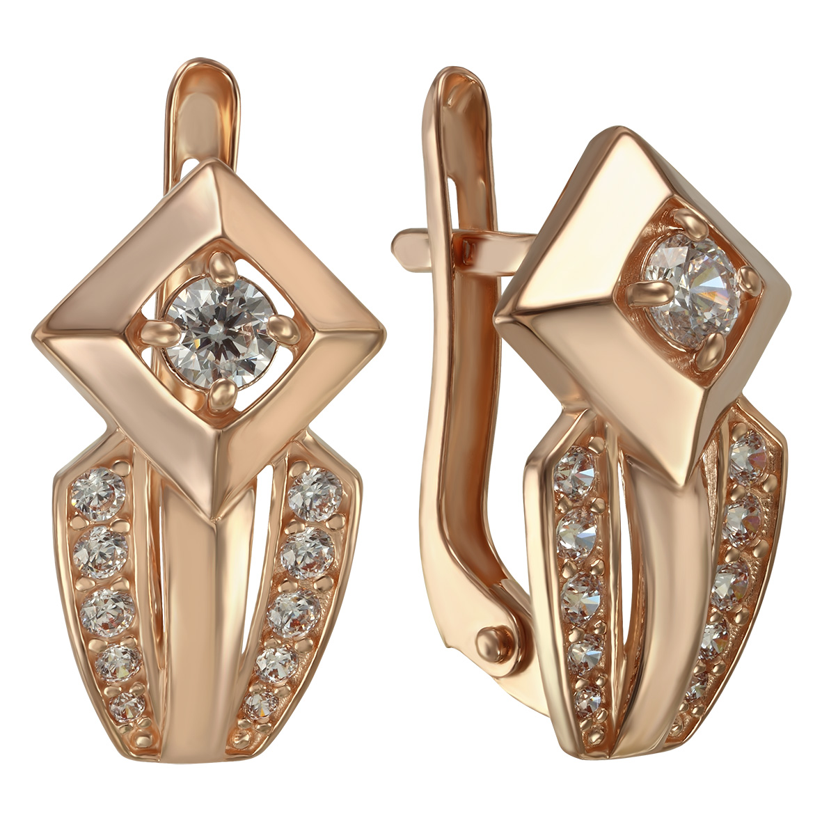 

Золотые серьги с фианитами Tango Jewellery Company 420311