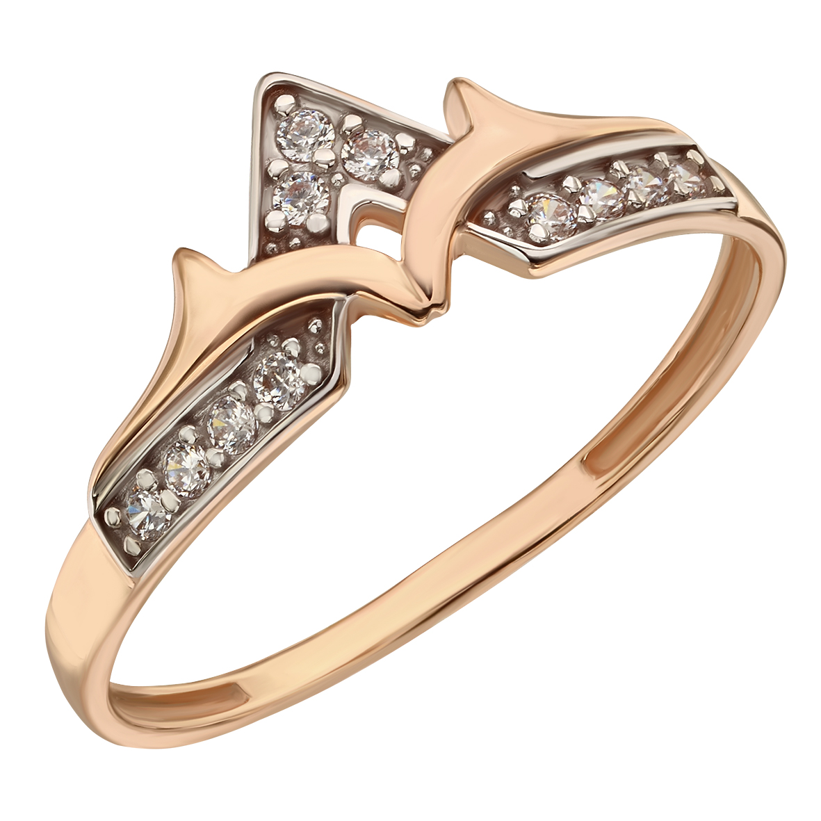 

Золотое кольцо с фианитами Tango Jewellery Company 380575 размер 17