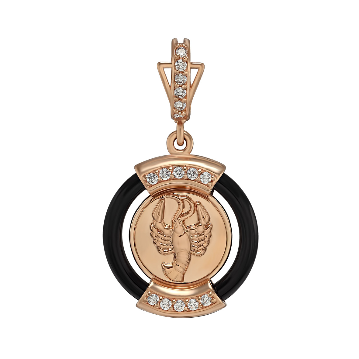 

Золотая подвеска "Рак" с агатом и фианитами Tango Jewellery Company 199124