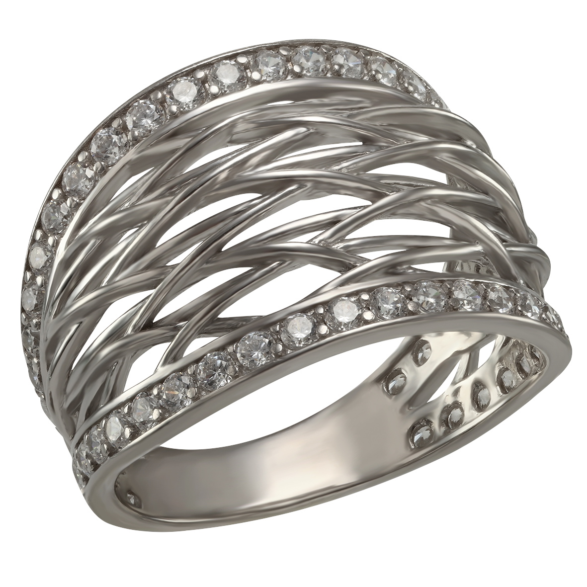 

Серебряное кольцо с фианитами Tango Jewellery Company 380220С размер 19.5