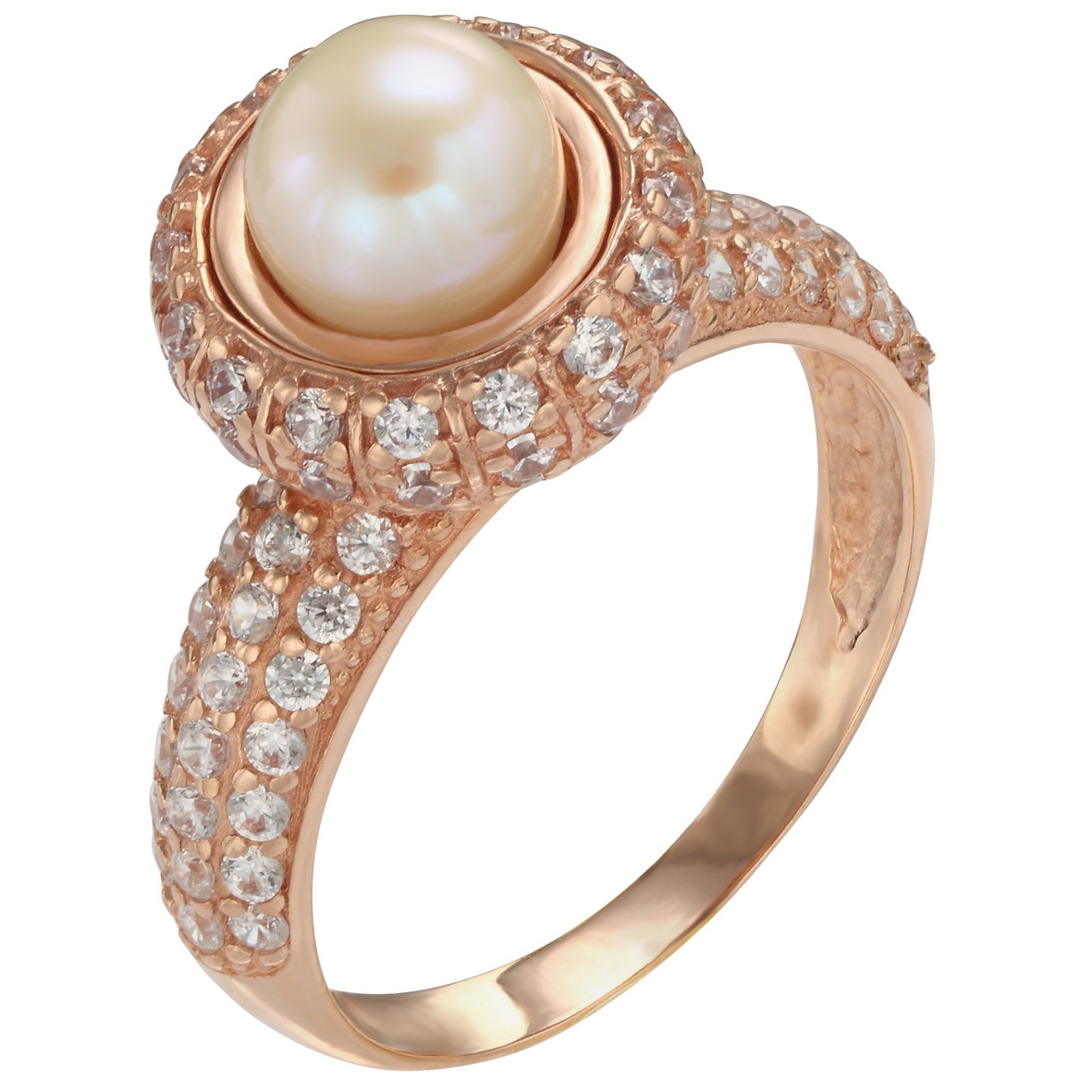 

Золотое кольцо с жемчугом и фианитами Tango Jewellery Company 330977 размер 18.5
