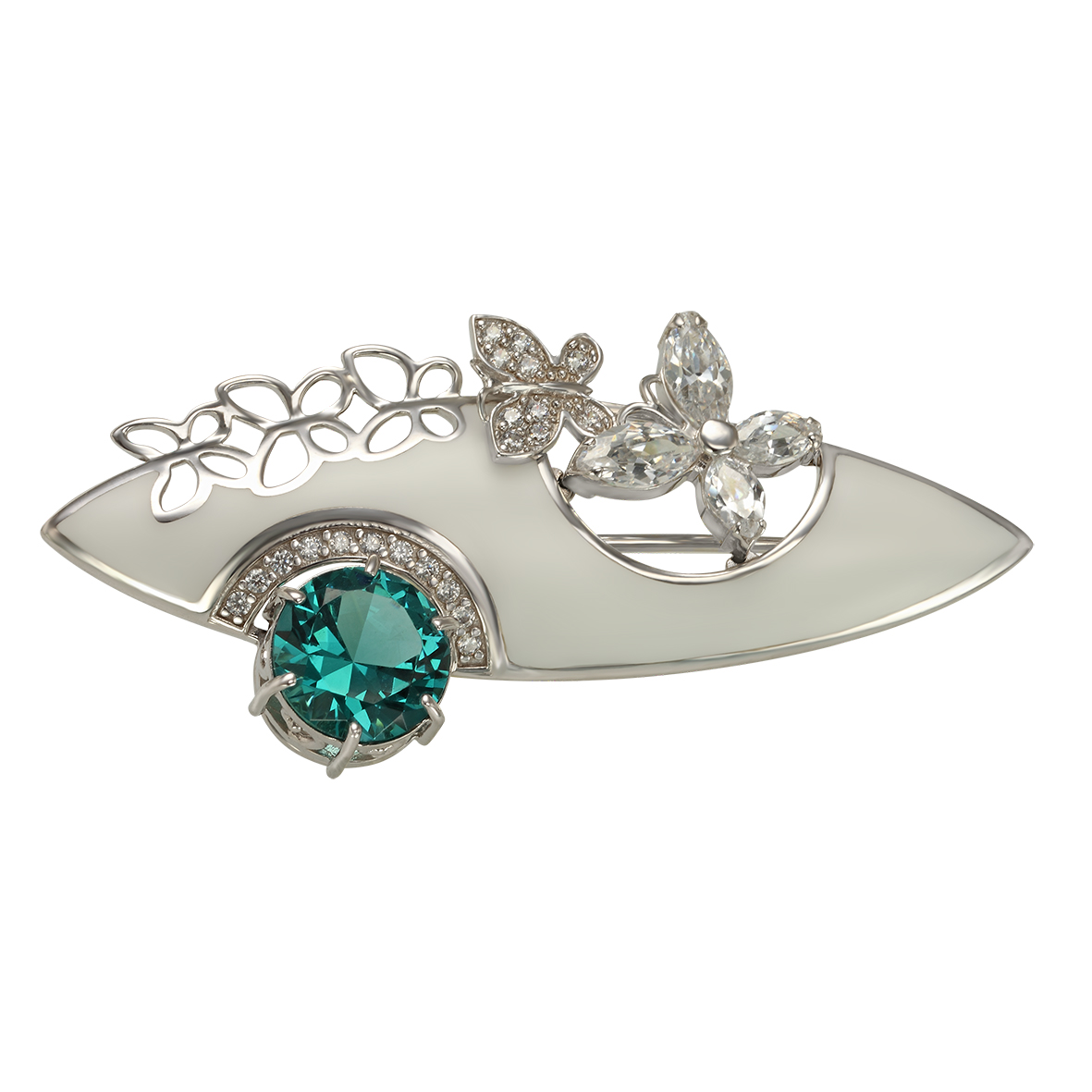 

Серебряная брошь с фианитами и эмалью Tango Jewellery Company 670054А