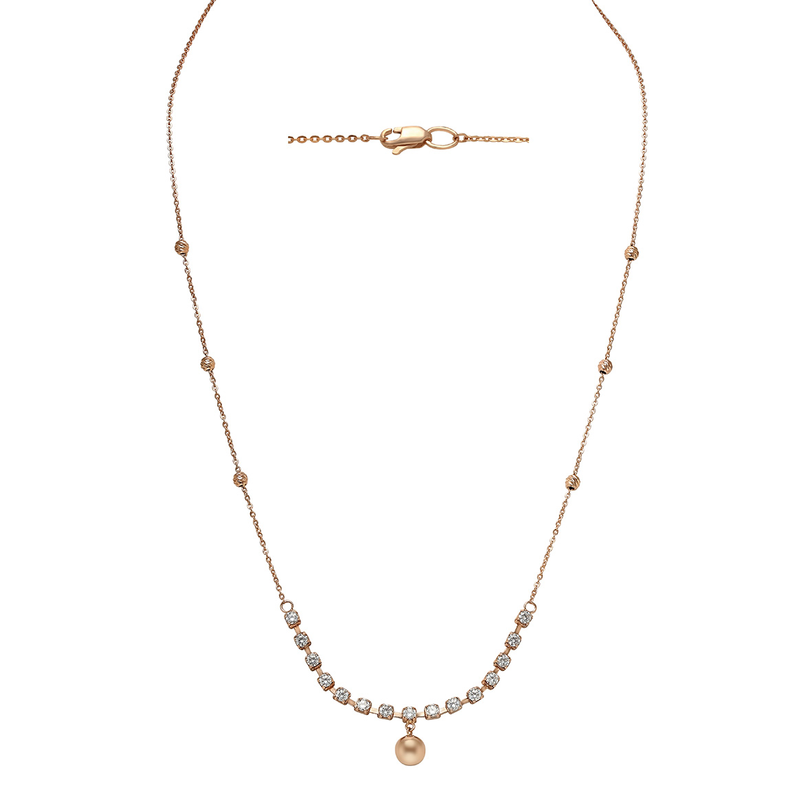 

Золотое колье с фианитами Tango Jewellery Company 860339 размер 400