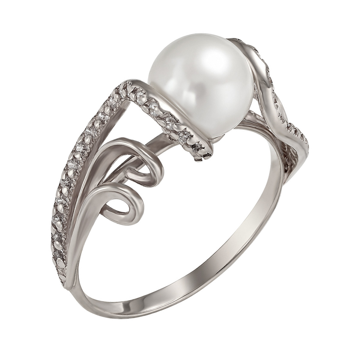 

Серебряное кольцо с жемчугом и фианитами Tango Jewellery Company 330980С размер 20