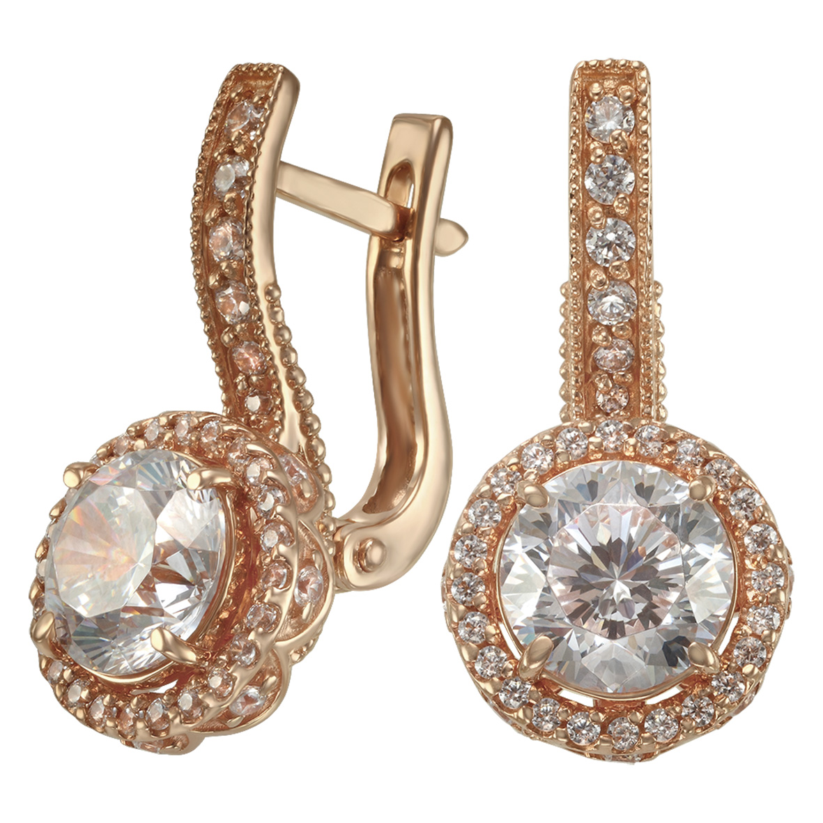 

Золотые серьги с фианитами Tango Jewellery Company 430942