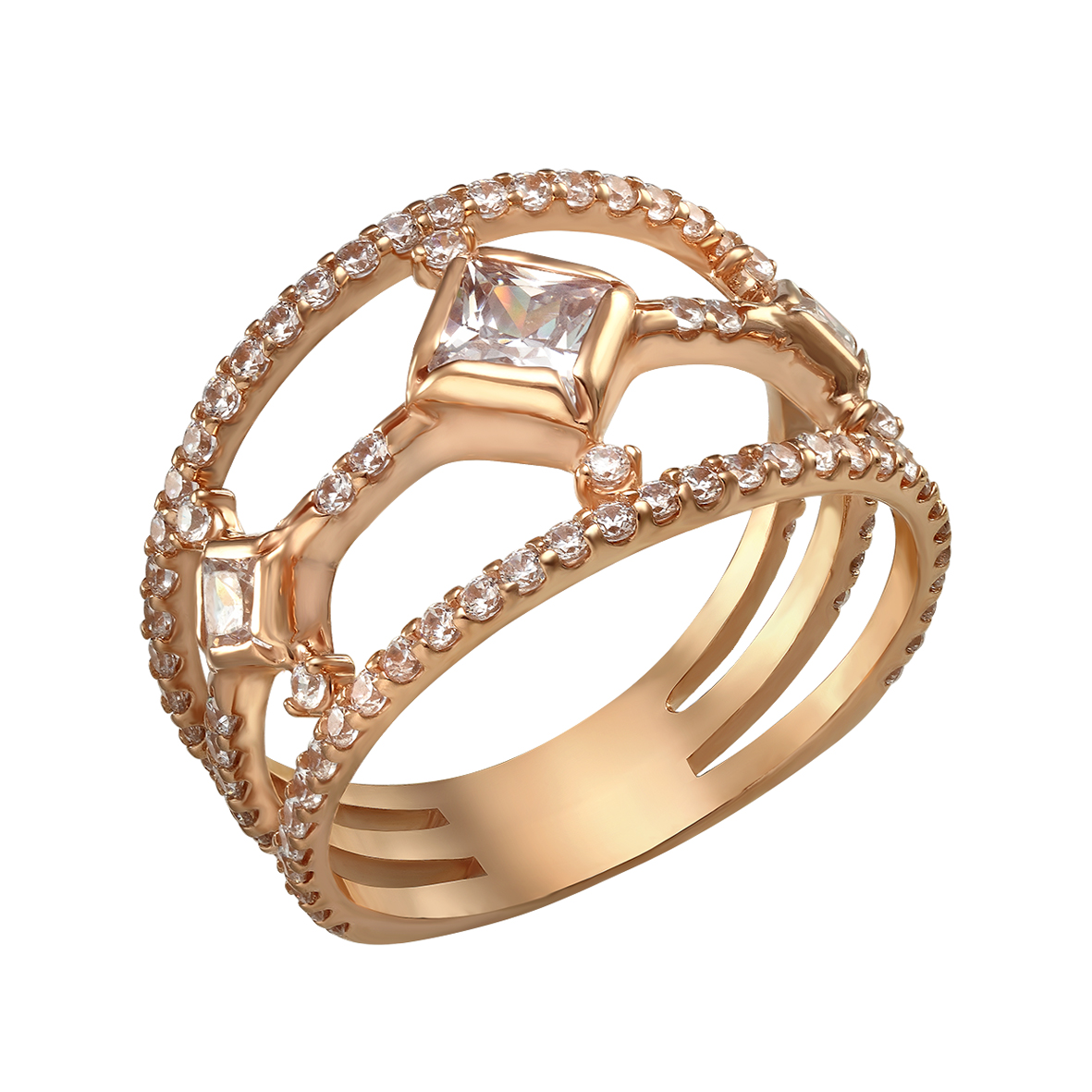 

Золотое кольцо с фианитами Tango Jewellery Company 380097 размер 17.5