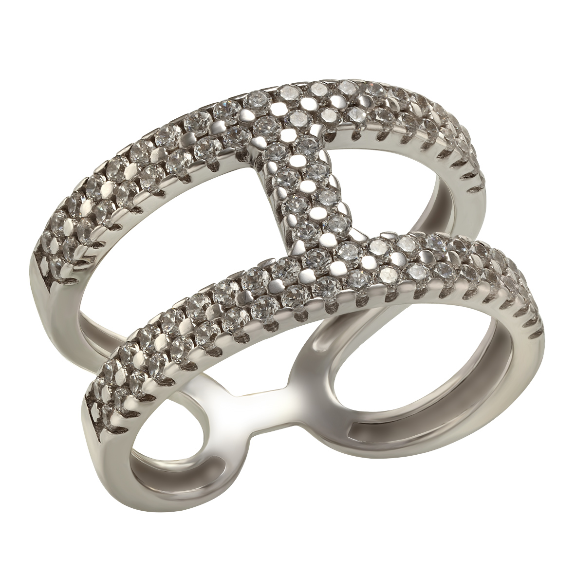 

Серебряное кольцо с фианитами Tango Jewellery Company 380354С размер 16.5
