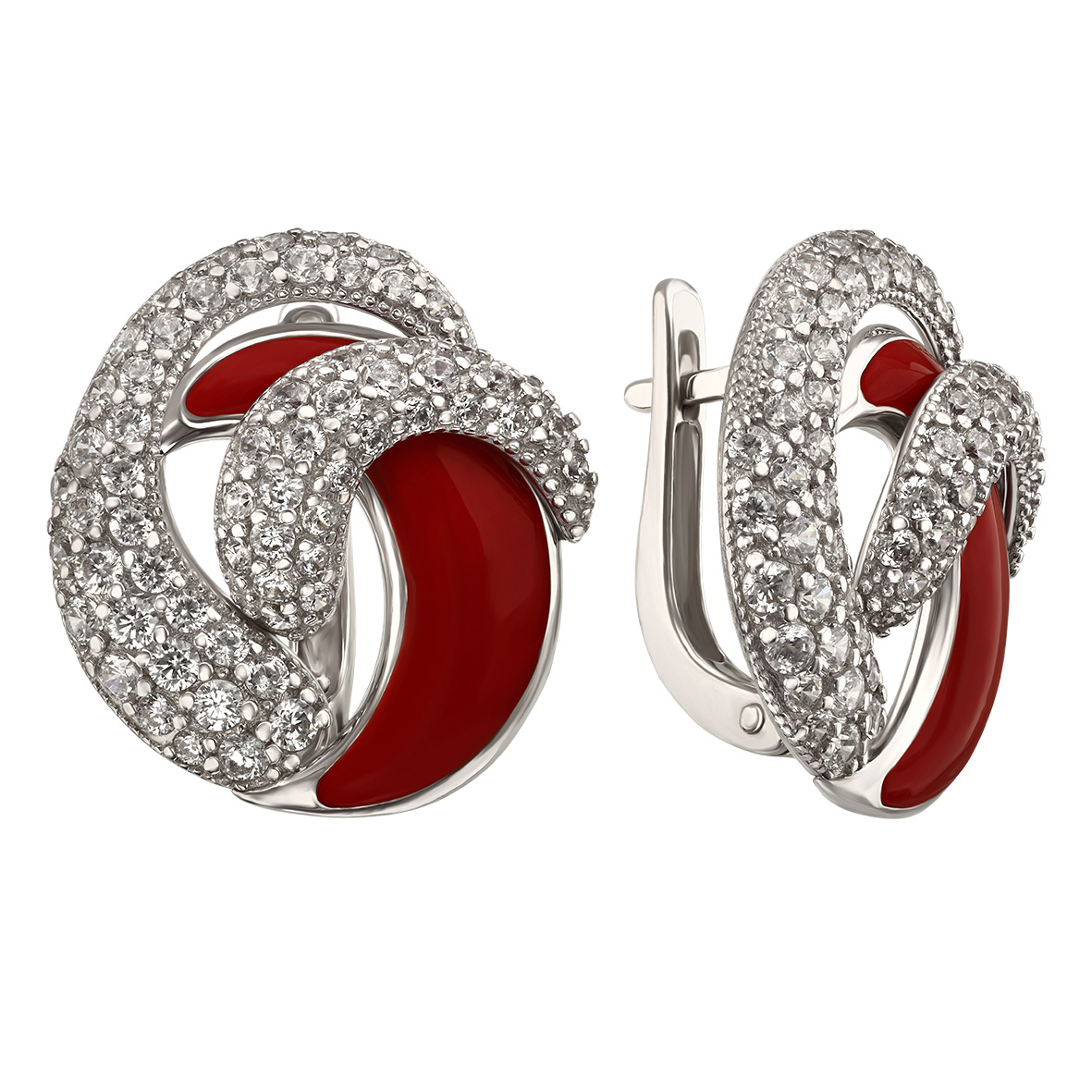 

Серебряные серьги с фианитами и эмалью Tango Jewellery Company 430004А
