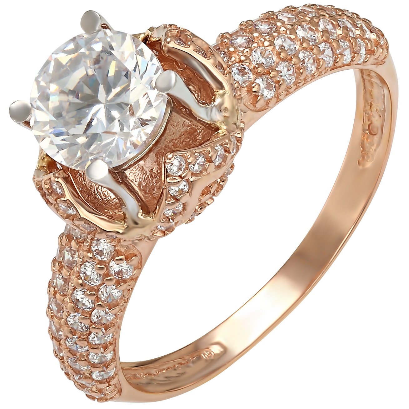 

Золотое кольцо с фианитами Tango Jewellery Company 330976 размер 17.5