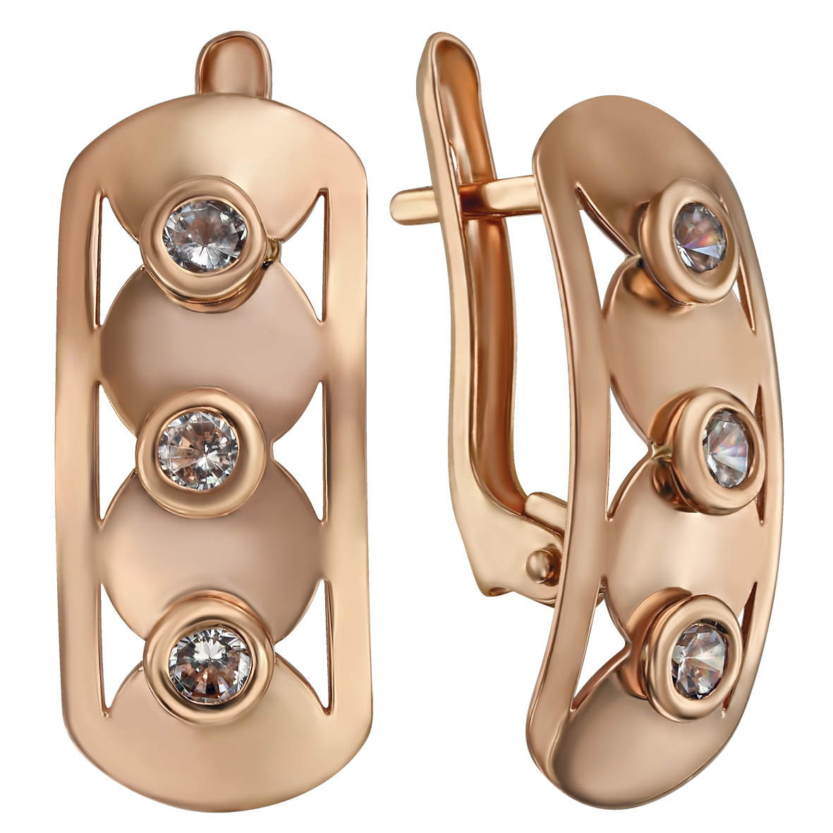 

Золотые серьги с фианитами Tango Jewellery Company 470090