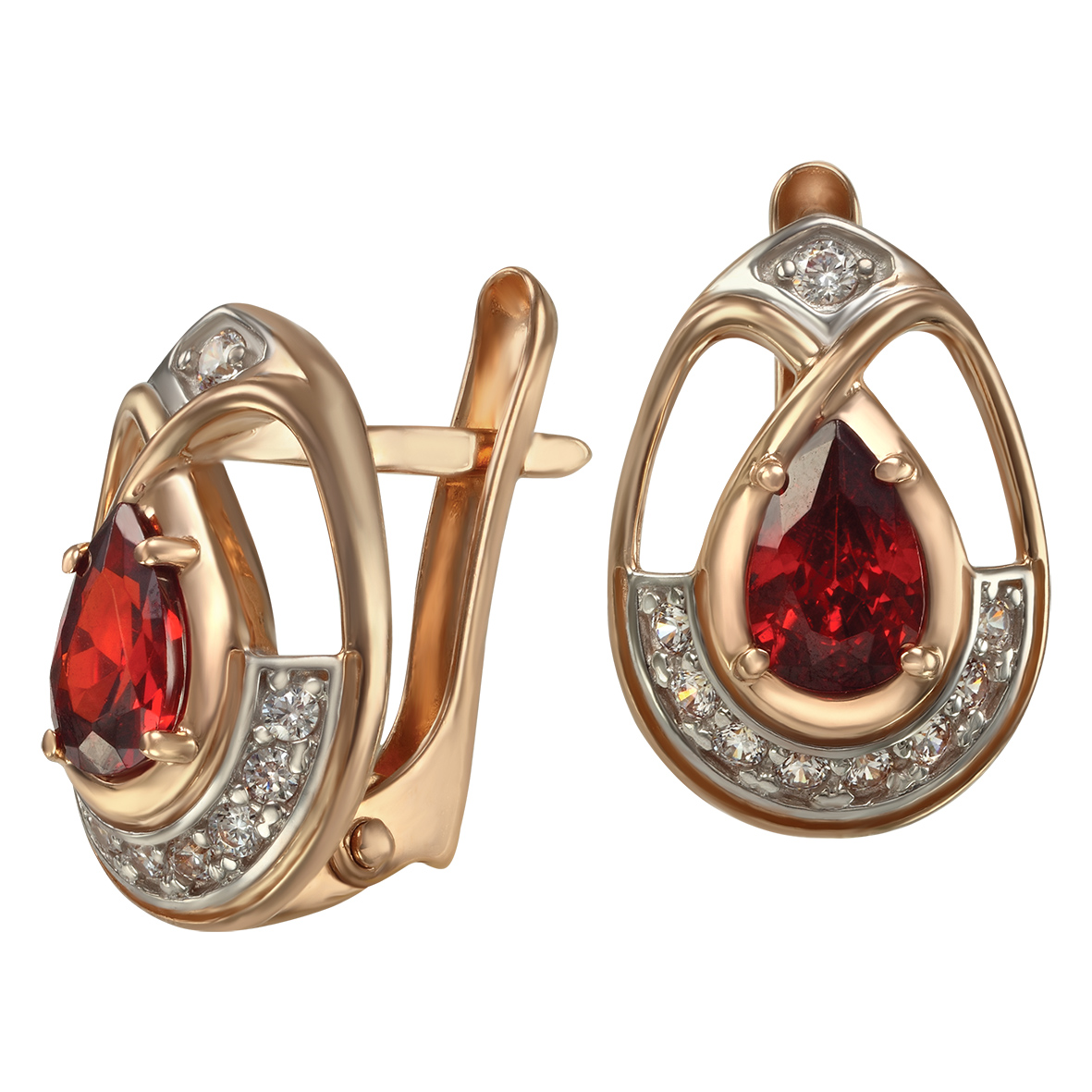 

Золотые серьги с фианитами Tango Jewellery Company 420312