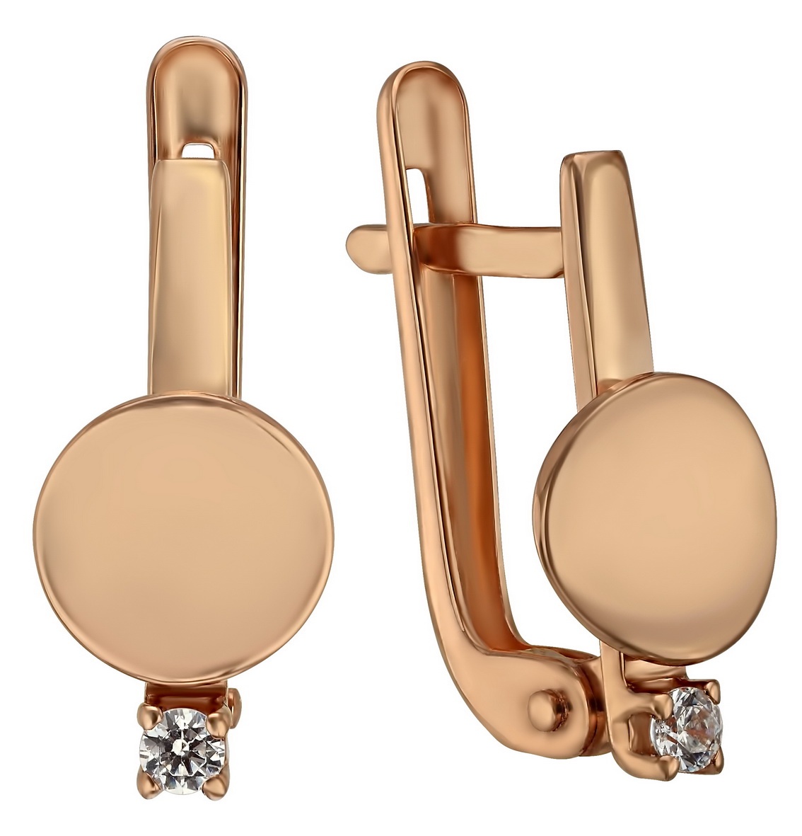 

Золотые серьги с фианитами Tango Jewellery Company 420386