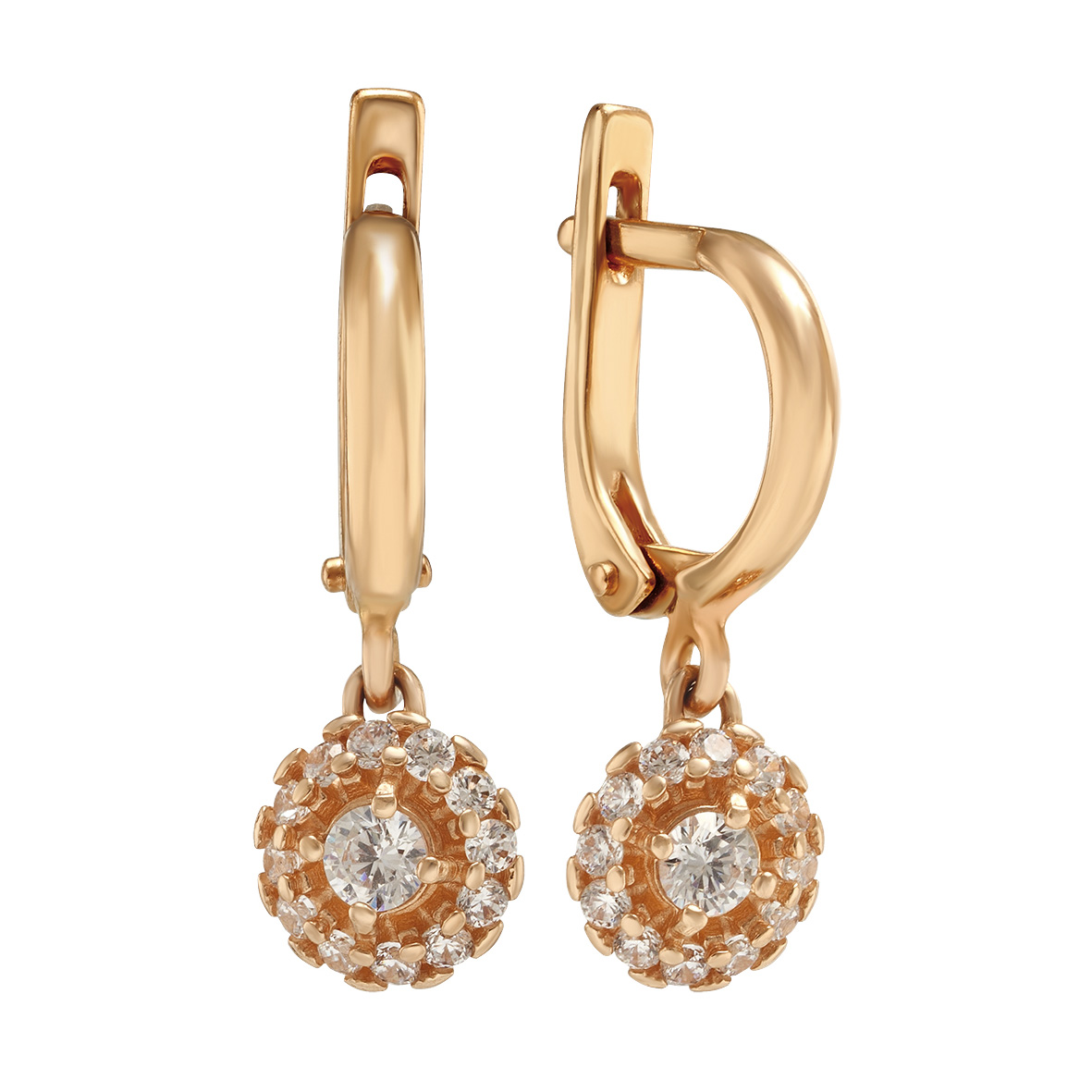 

Золотые серьги с фианитами Tango Jewellery Company 420275