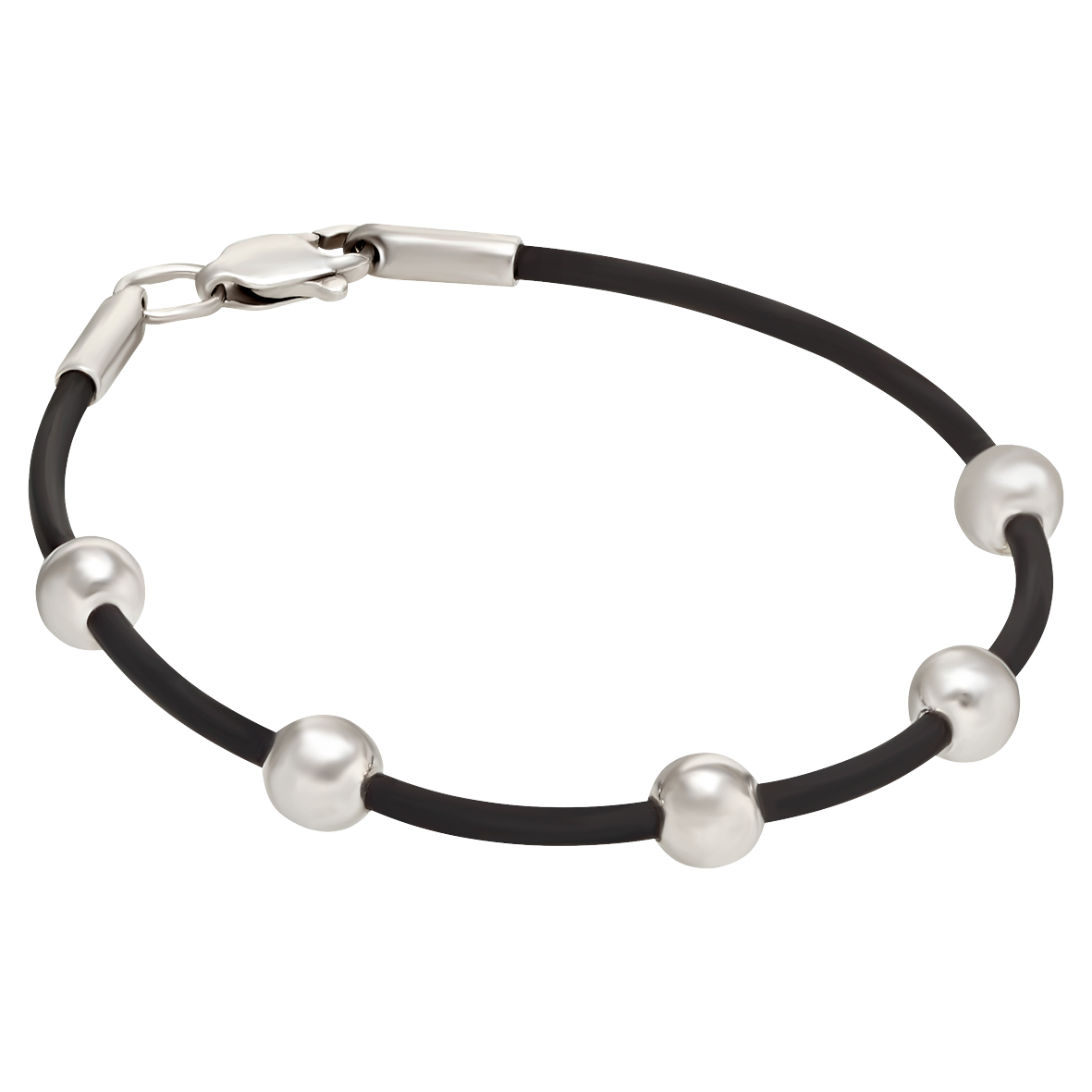 

Браслет из серебра с каучуком Tango Jewellery Company 910041С размер 200