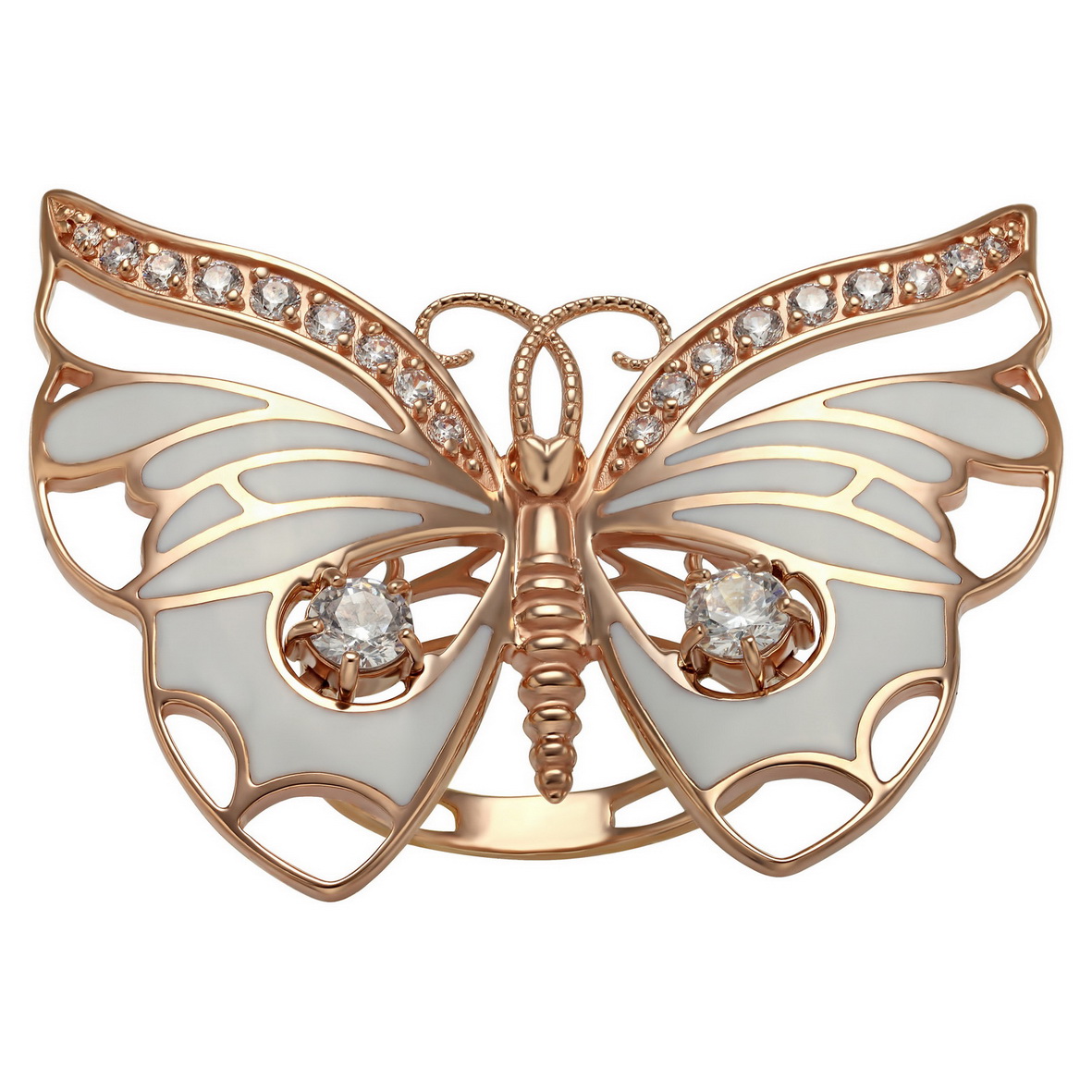 

Золотое кольцо с эмалью и фианитами Tango Jewellery Company 330094Е размер 18.5