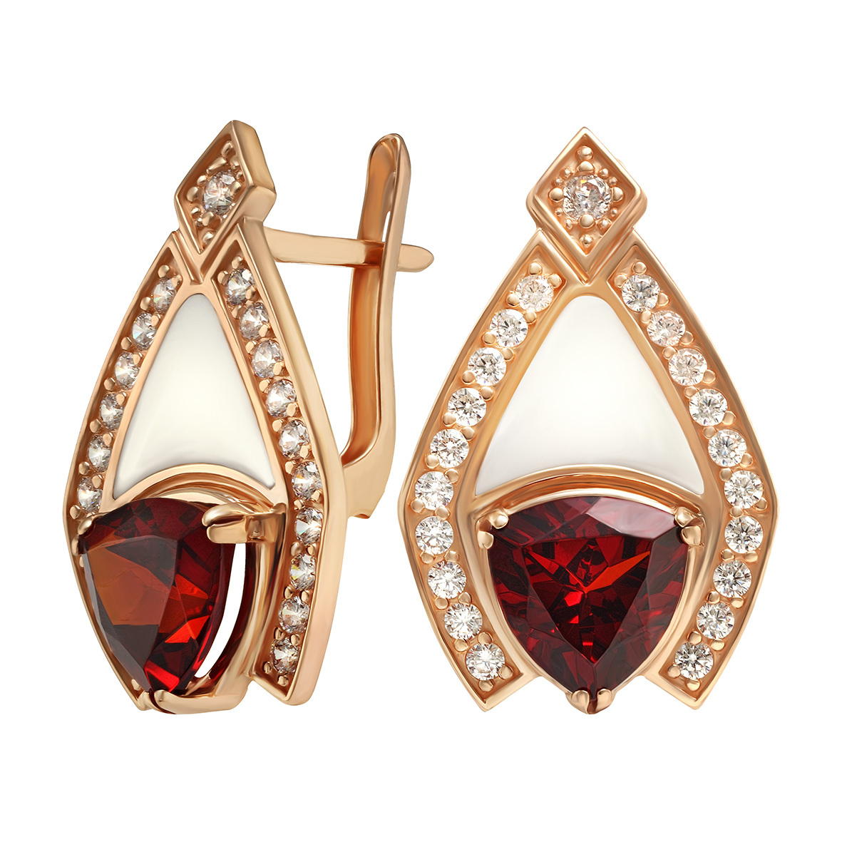 

Золотые серьги с фианитами и эмалью Tango Jewellery Company 420285Е