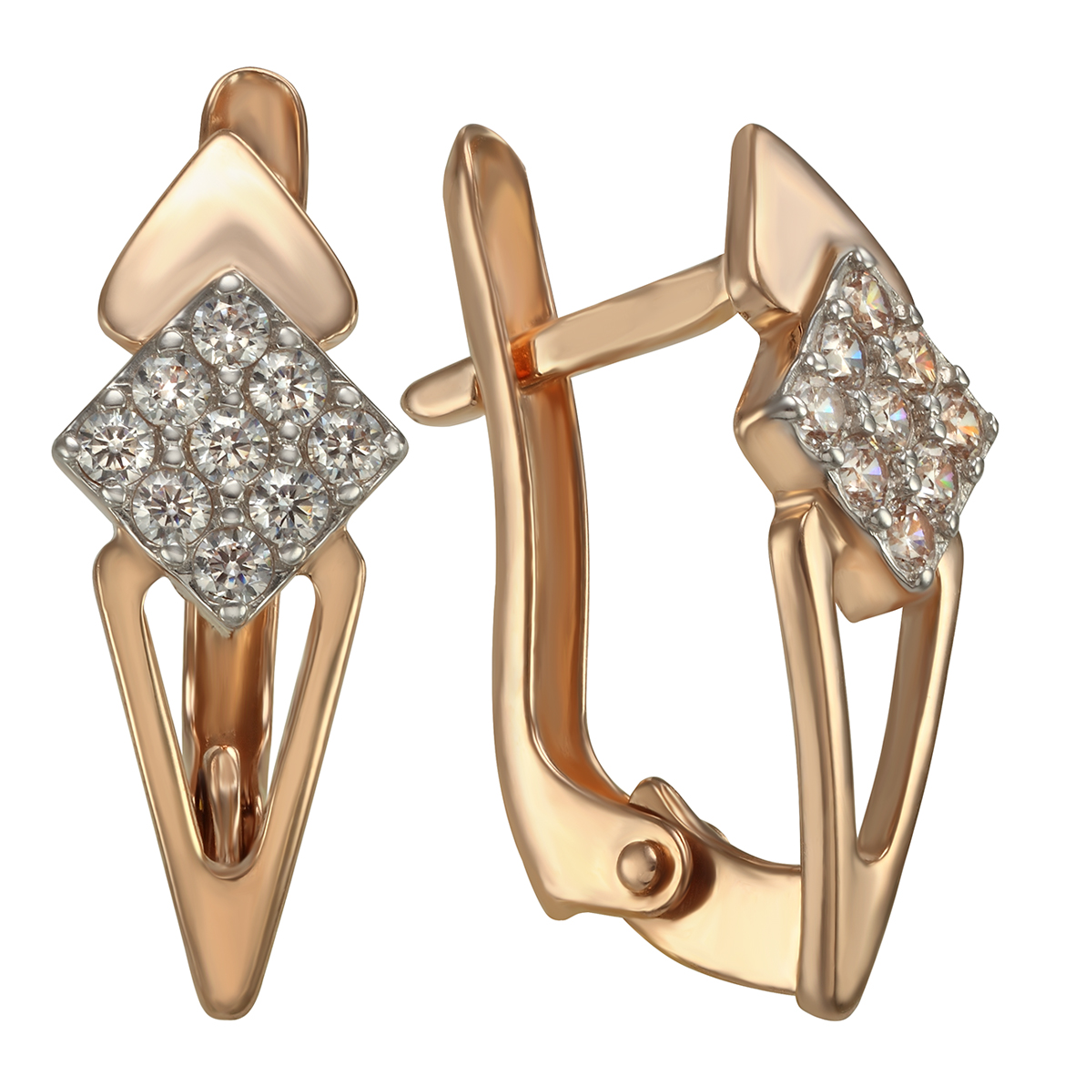 

Золотые серьги "Элегантность" с фианитами Tango Jewellery Company 420316