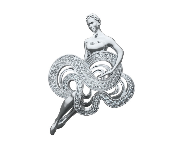 

Серебряная брошь с фианитами Tango Jewellery Company 660102С