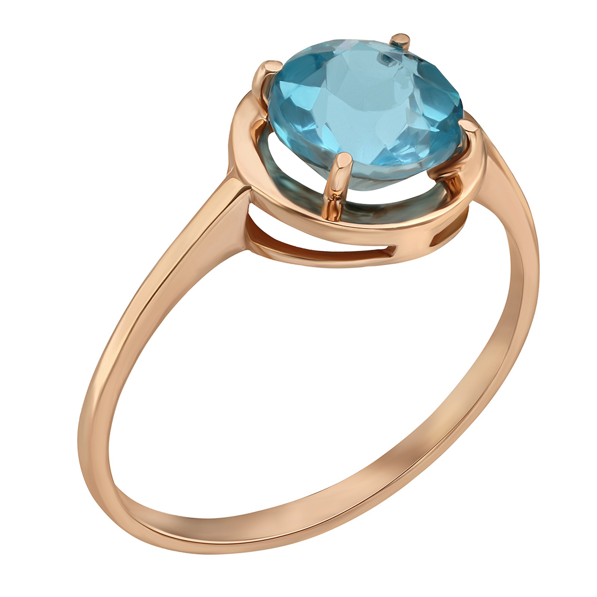

Золотое кольцо с голубым топазом Tango Jewellery Company 361671 размер 17.5