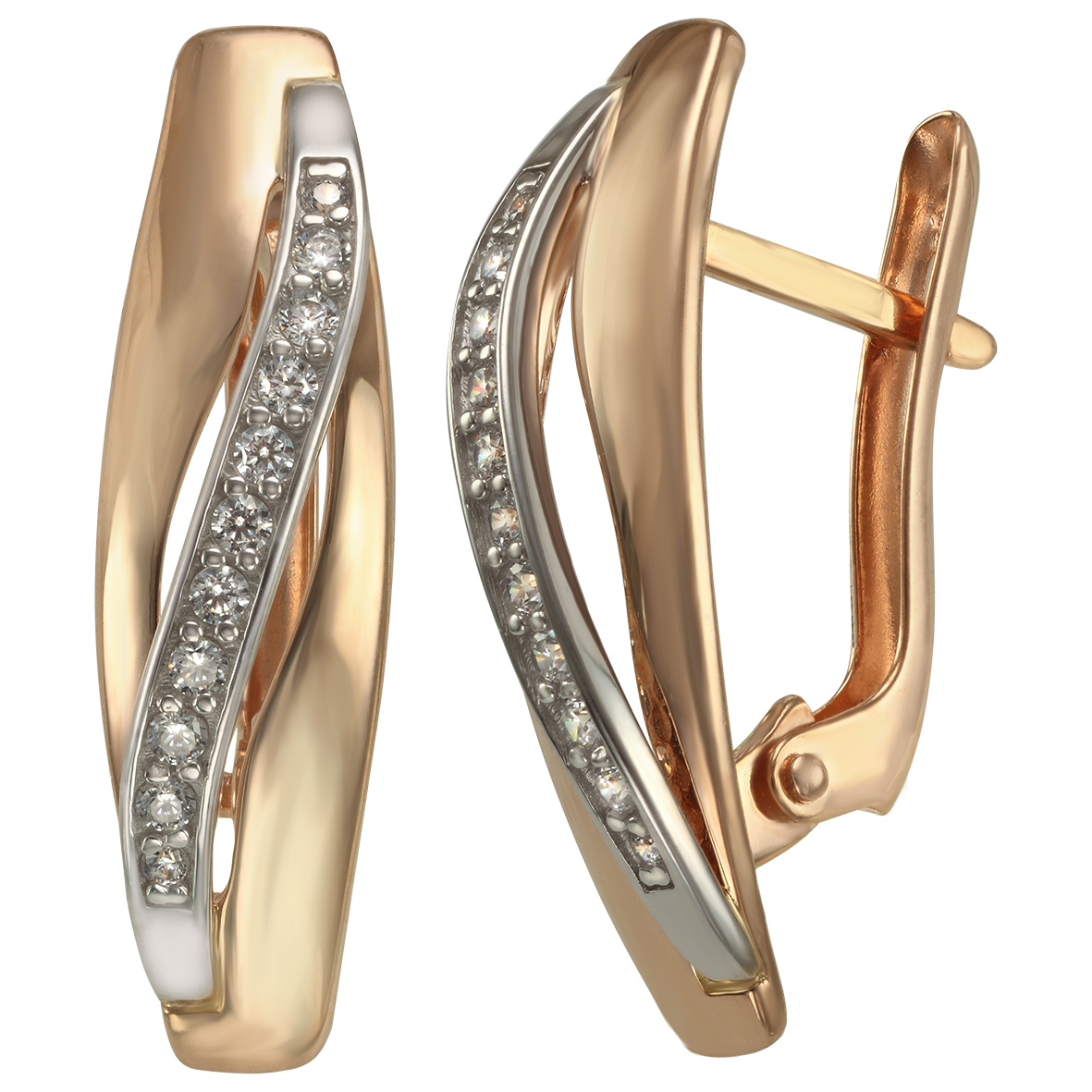 

Золотые серьги с фианитами Tango Jewellery Company 430920