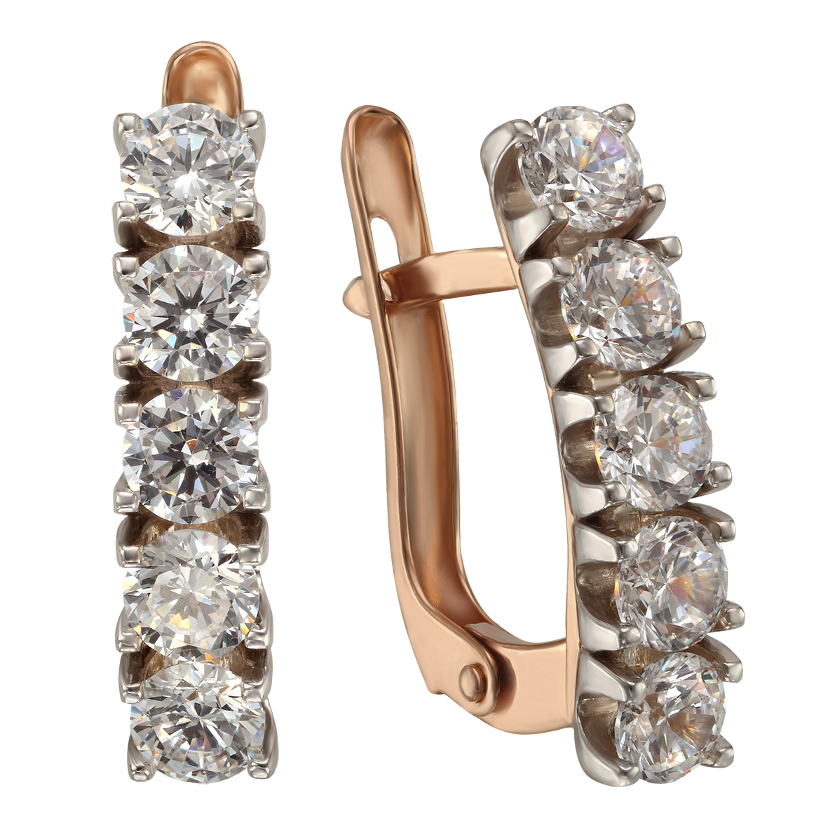 

Золотые серьги с фианитами Tango Jewellery Company 430980