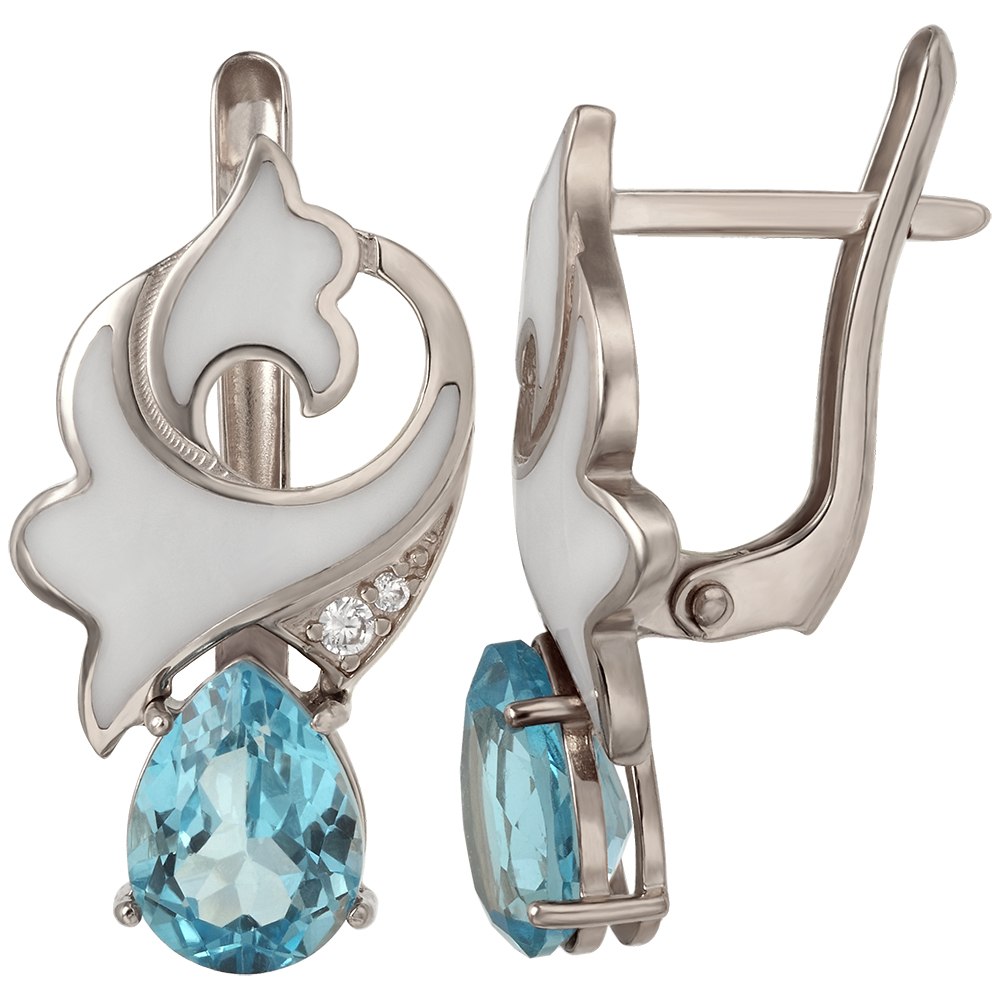 

Серебряные серьги с фианитами и эмалью Tango Jewellery Company 430903А