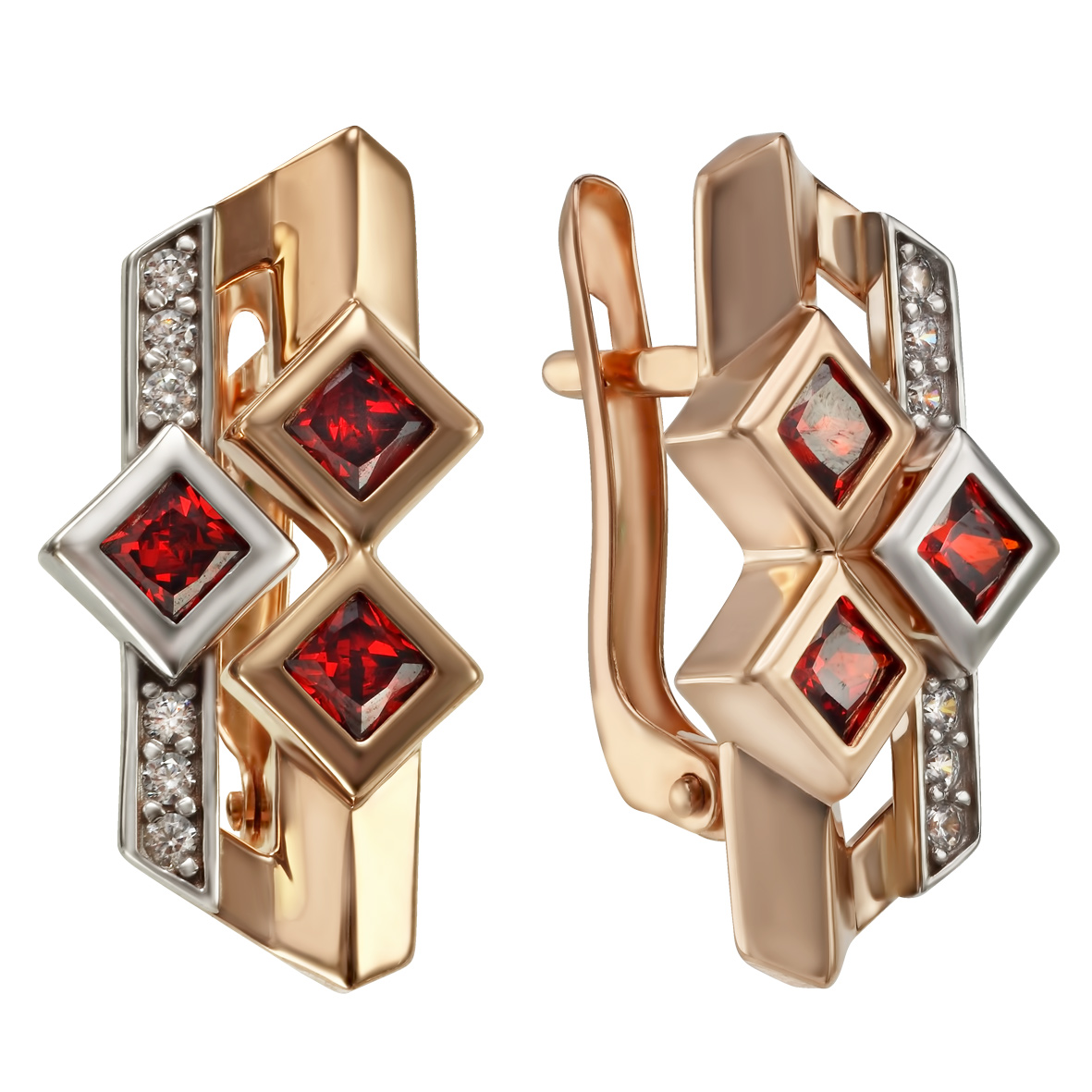 

Золотые серьги со вставками фианитов Tango Jewellery Company 430947