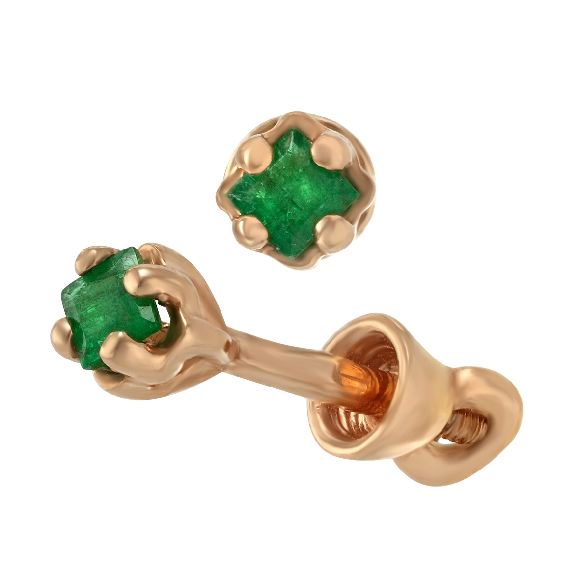 

Золотые пуссеты с изумрудами Tango Jewellery Company 577138