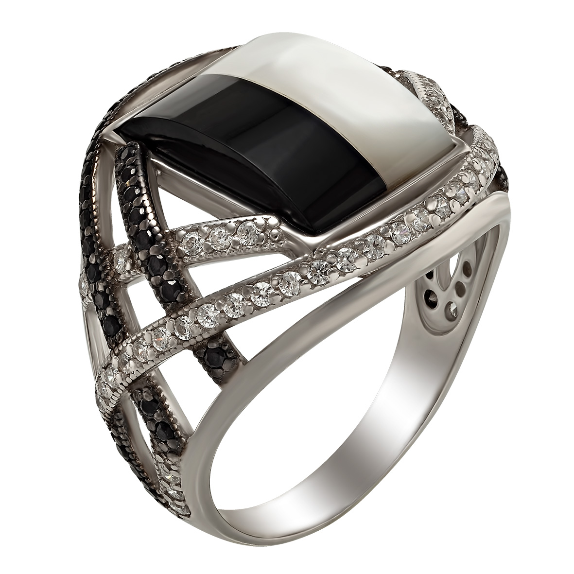 

Серебряное кольцо с агатом и фианитами Tango Jewellery Company 369582С размер 21.5