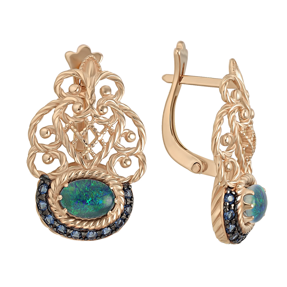 

Золотые серьги с опалами и нанокристаллами Tango Jewellery Company 4423653
