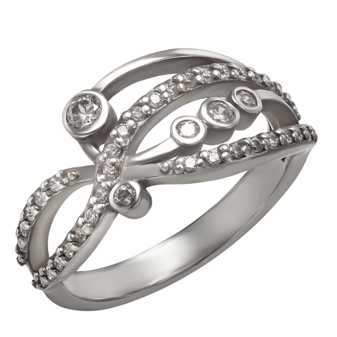 

Серебряное кольцо с фианитами Tango Jewellery Company 380102С размер 17