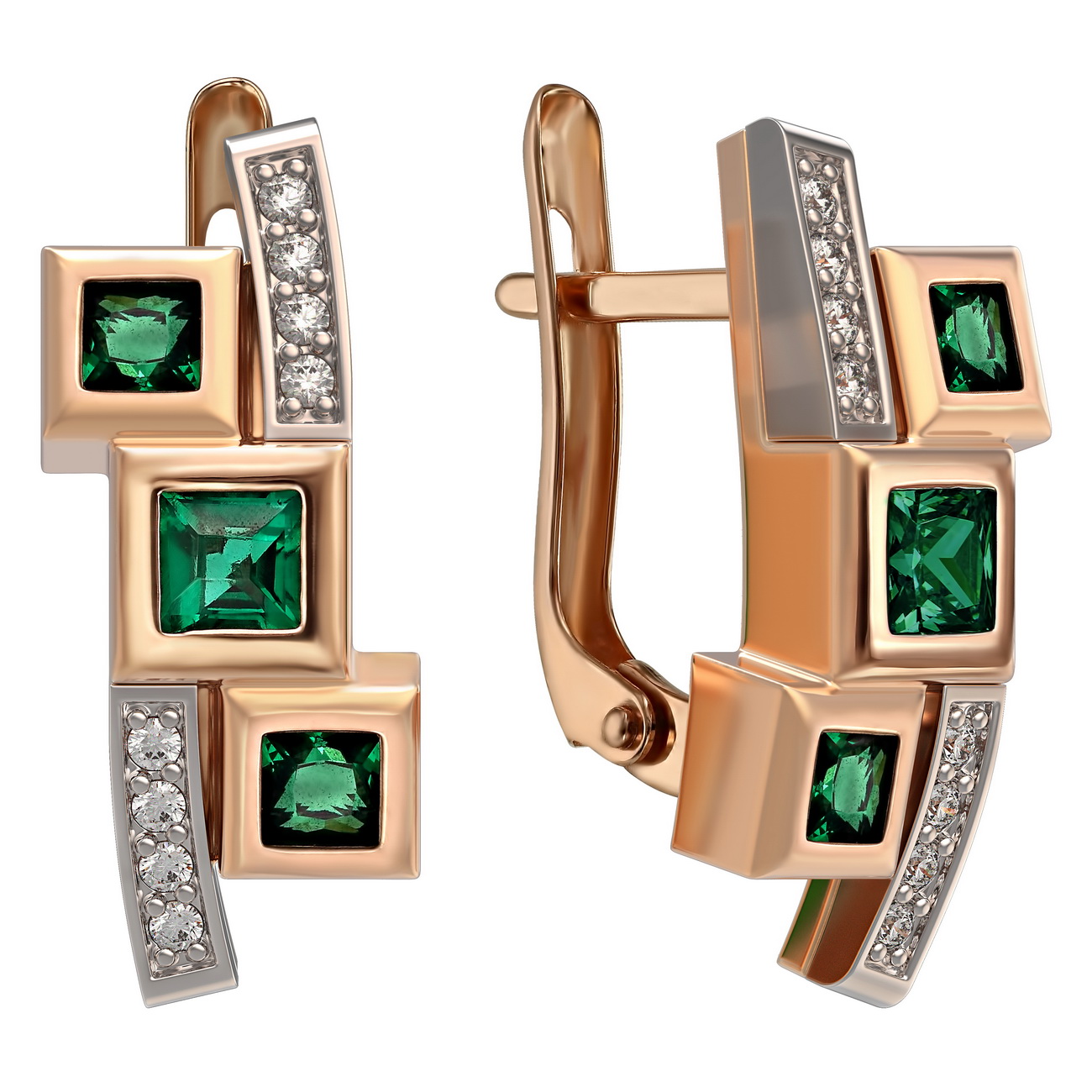 

Золотые серьги с фианитами Tango Jewellery Company 430958