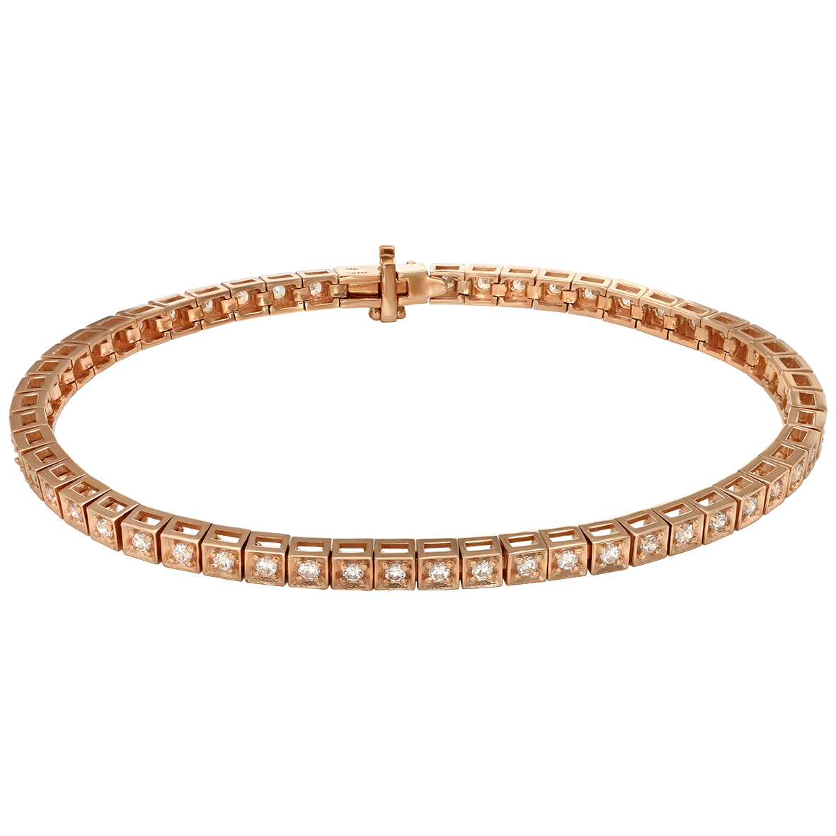 

Золотой браслет с фианитами Tango Jewellery Company 892045 размер 180