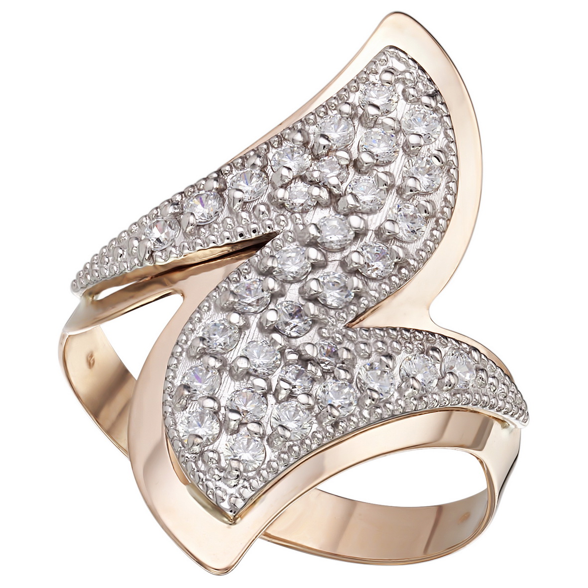 

Золотое кольцо с фианитами Tango Jewellery Company 390099 размер 17