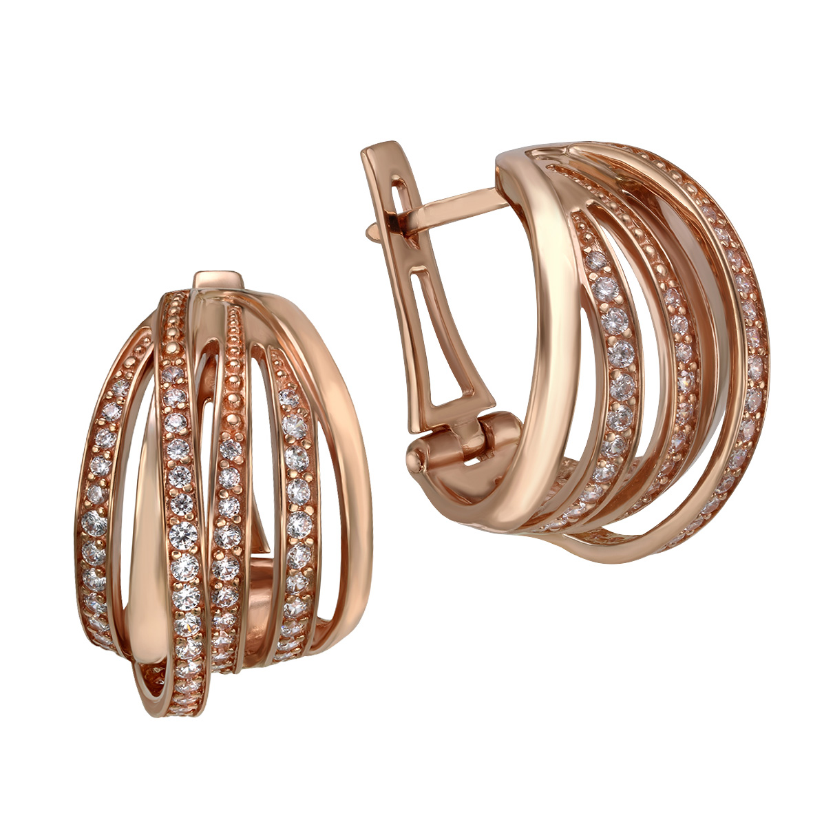 

Золотые серьги с фианитами Tango Jewellery Company 430969